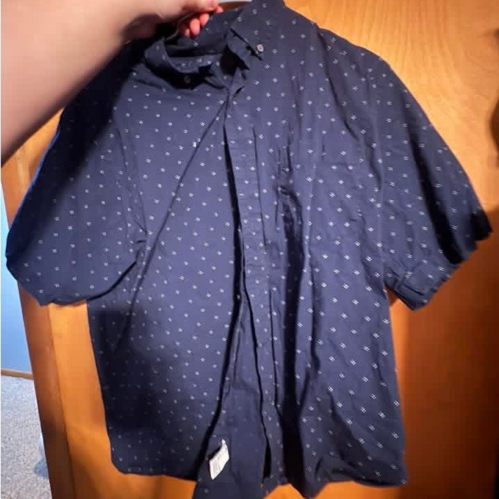 Men's Navy Blue Short Sleeve Shirt